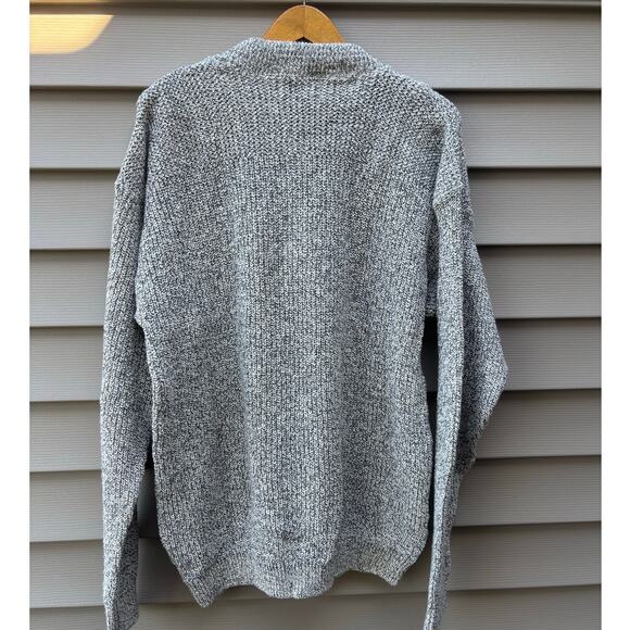 VTG EDDIE BAUER Qtr Button Mens Long Sleeve Sweater 100% Cotton Large Tall NWOT - Picture 5 of 7